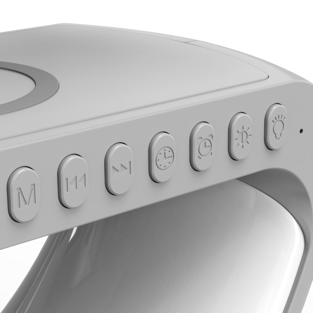 Intelligent Atmosphere Lamp Bluetooth Speaker Wireless Charger Bedside Lamp Sunrise Wake-up Lamp Polar Lamp Alarm Clock - kexi-life.com