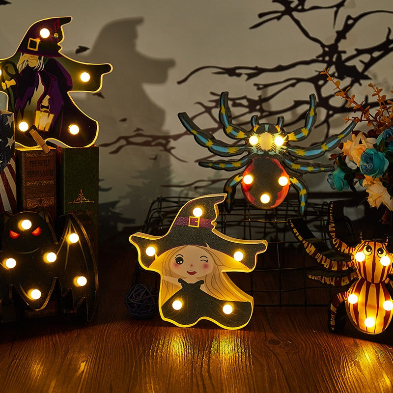 Halloween LED Pumpkin Spider Bat Skull Lights - kexi-life.com