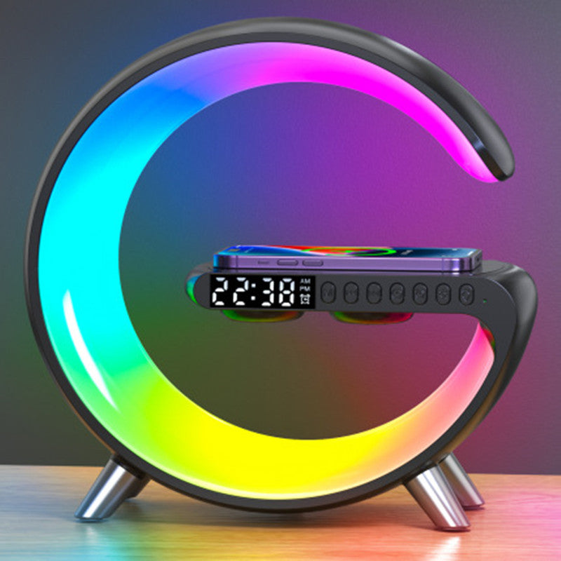 Intelligent Atmosphere Lamp Bluetooth Speaker Wireless Charger Bedside Lamp Sunrise Wake-up Lamp Polar Lamp Alarm Clock - kexi-life.com