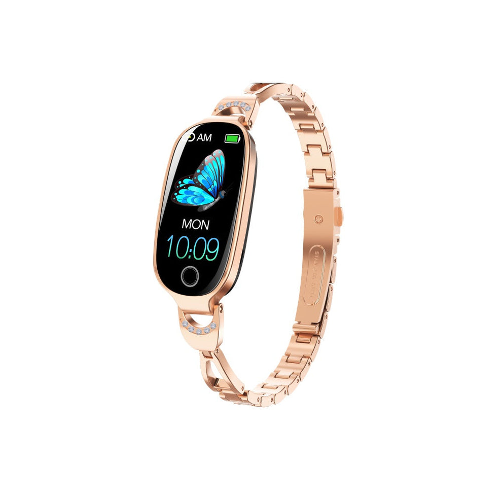Kexi-life Blood sugar Blood Pressure monitoring Luxury Diamond Design Fashion Smartwatch