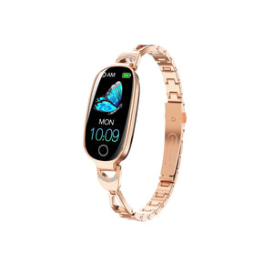 Kexi-life Blood sugar Blood Pressure monitoring Luxury Diamond Design Fashion Smartwatch