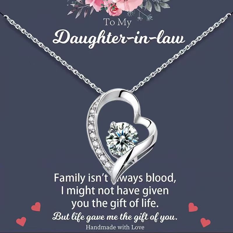 Ladies' necklace, Mother's birthday Valentine's Day gift, Girlfriend necklace, Daughter's heart-shaped jewelry, Anniversary commemoration