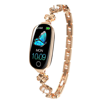 Kexi-life Blood sugar Blood Pressure monitoring Luxury Diamond Design Fashion Smartwatch