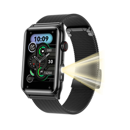 Kexi-life Flashlight Blood Sugar Blood Pressure Blood oxygen Sleep Monitoring Waterproof Smartwatch