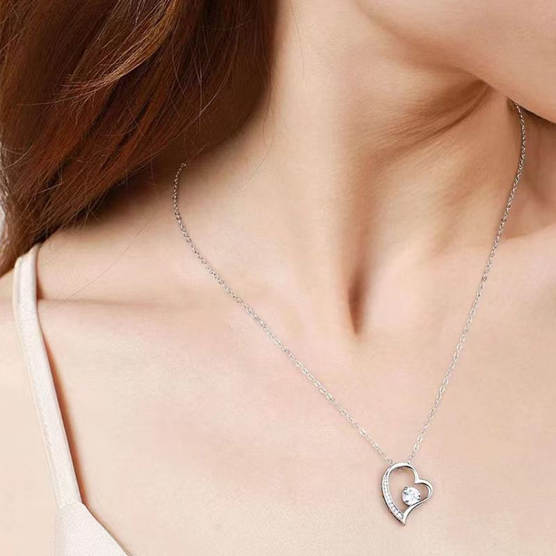 Ladies' necklace, Mother's birthday Valentine's Day gift, Girlfriend necklace, Daughter's heart-shaped jewelry, Anniversary commemoration