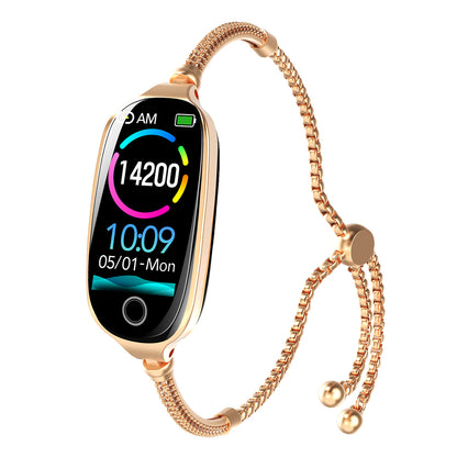 Kexi-life Blood sugar Blood Pressure monitoring Luxury Diamond Design Fashion Smartwatch