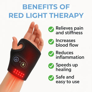 Kexi-Life Multifunctional Hand Red Light Therapy Massage Band with Heating Function