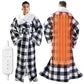 Kexi Life Electric heating blanket flannel lamb fleece wearable heating blanket for home and office use